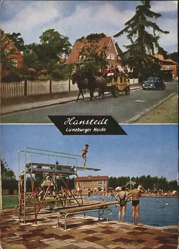 Hanstedt Nordheide Pferdekutsche Freibad Kat. Hanstedt