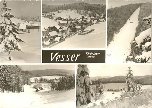 Vesser Rennsteig Panorama Winterlandschaften Kat. Schmiedefeld Rennsteig