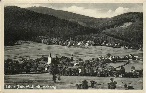 Tabarz Panorama mit Inselberg Kat. Tabarz Thueringer Wald