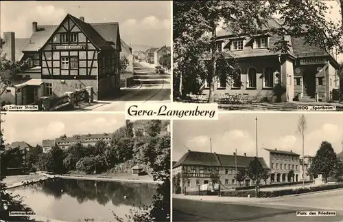 Gera Zeitzer Strasse Sportheim Sommerbad Platz des Friedens Kat. Gera