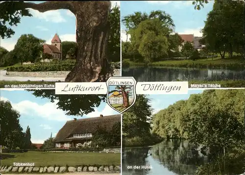 Doetlingen 1000jaehrige Eiche Tabkenhof An der Hunte Meyers Teiche Kat. Doetlingen