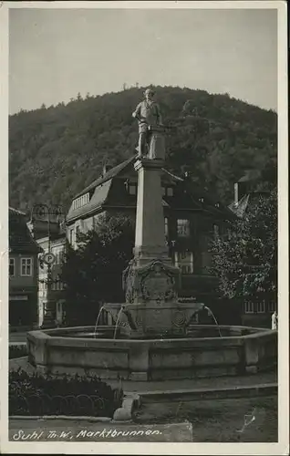 Suhl Thueringer Wald Marktbrunnen Kat. Suhl