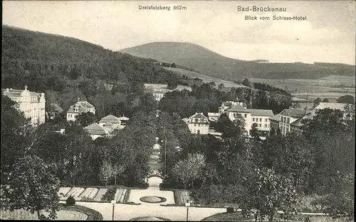 Bad Brueckenau Panorama Blick vom Schloss Hotel Dreistelzberg Kat. Bad Brueckenau