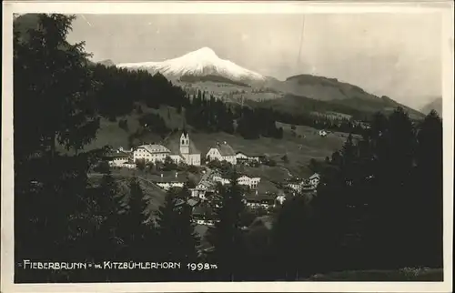 Fieberbrunn Tirol Panorama mit Kitzbuehlerhorn Kat. Fieberbrunn