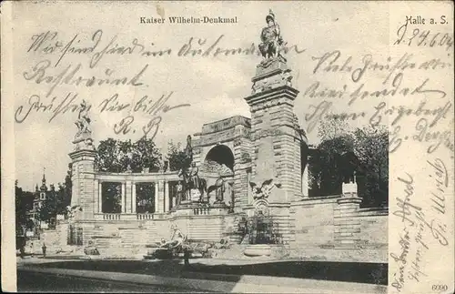 Halle Saale Kaiser Wilhelm Denkmal Kat. Halle