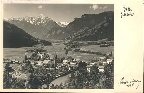 Zell Ziller Tirol Panorama Zillertaler Alpen Kat. Zell am Ziller