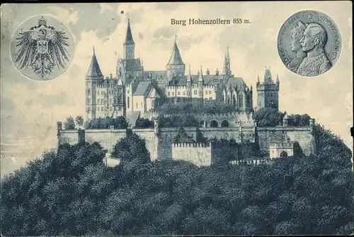 Bisingen Burg Hohenzollern Wappen Auguste Wilhelm II Kat. Bisingen