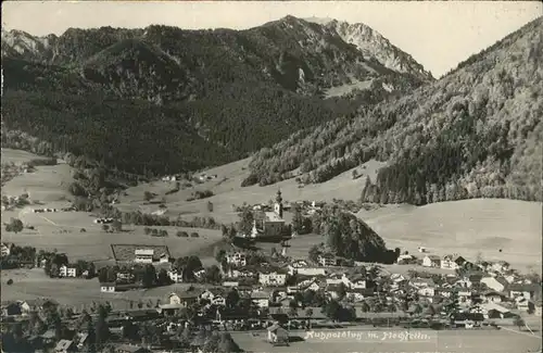 Ruhpolding Panorama mit Hochfelln Chiemgauer Alpen Kat. Ruhpolding