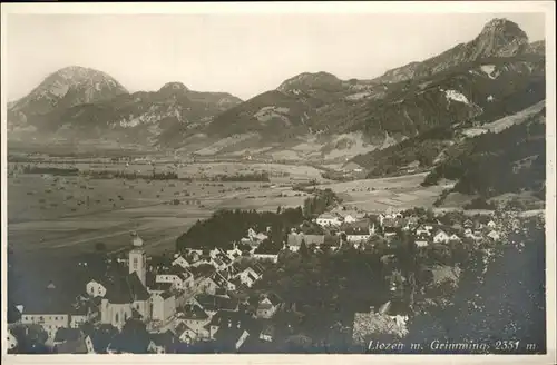 Liezen Steiermark Panorama mit Grimming Dachsteingebirge Kat. Liezen