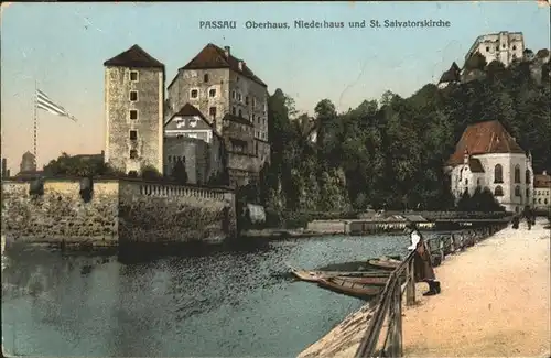 Passau Oberhaus Niederhaus St. Salvatorskriche Kat. Passau