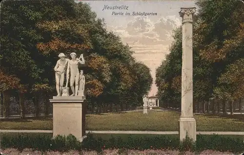 Neustrelitz Partie im Schlossgarten Skulptur Kat. Neustrelitz