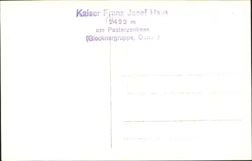 Heiligenblut Kaernten Franz Josefshaus mit Grossglockner Hohe Tauern  Kat. Heiligenblut