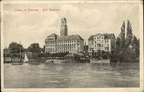 Lindau Bodensee Hotel Bad Schachen Feldpost Kat. Lindau (Bodensee)