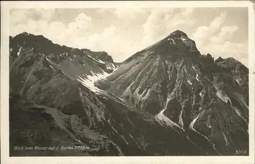 Matrei Brenner Blick vom Blaser auf den Serles Stubaier Alpen Kat. Matrei am Brenner