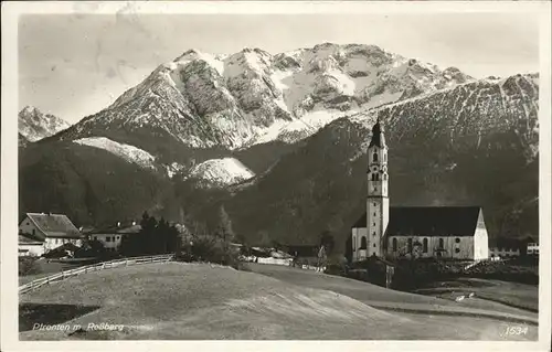 Pfronten Panorama mit Rossberg Allgaeuer Alpen Kirche Kat. Pfronten