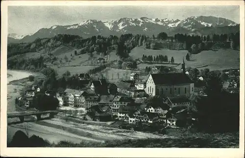 Bad Toelz Panorama mit Alpenblick Bruecke Kirche Kat. Bad Toelz