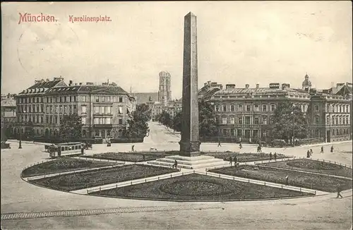 Muenchen Karolinenplatz Denkmal Marienkirche Kat. Muenchen