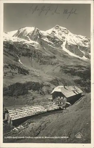 Fusch Grossglocknerstrasse Trauneralpe mit Wiesbachhorn Hohe Tauern  Kat. Fusch an der Grossglocknerstrasse