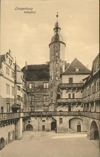 Langenburg Wuerttemberg Schlosshof Kat. Langenburg