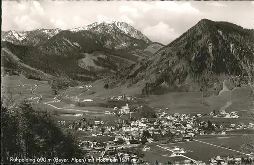 Ruhpolding Panorama mit Hochfelln Bayerische Alpen Kat. Ruhpolding