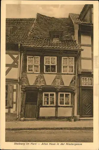 Stolberg Harz Altes Haus in der Niedergasse Kat. Stolberg Harz