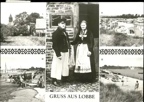 Lobbe Middelhagen Ruegen Ortspartie Fischer Alte Moenchguter Tracht Zeltplatz Strand