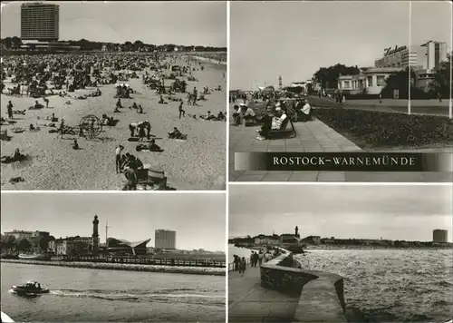 Warnemuende Strand Hotel Neptun Kurhaus Hafeneinfahrt Mole Kat. Rostock