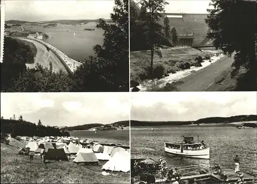 Plauen Vogtland Talsperre Poehl Stausee Campingplatz Boot Kat. Plauen