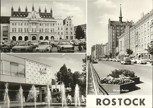 Rostock Mecklenburg Vorpommern Rathaus Lange Strasse Newa Bar Brunnen