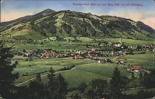Ried Pfronten Panorama mit Berg und Edelsberg Allgaeuer Alpen Kat. Pfronten