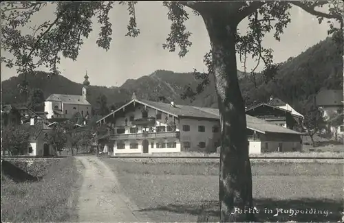 Ruhpolding Ortspartie Kirche Kat. Ruhpolding