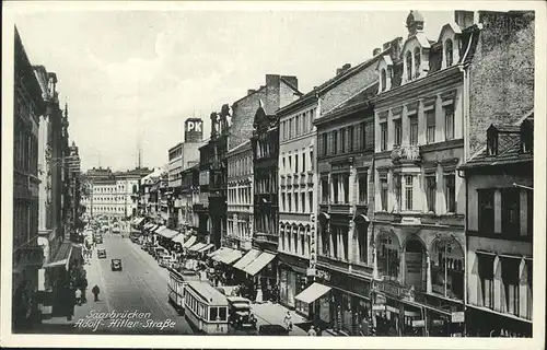 Saarbruecken A.H. Strasse Strassenbahn Kat. Saarbruecken