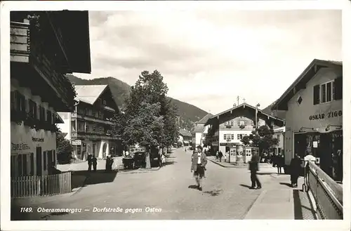 Oberammergau Dorfstrasse gegen Osten Kat. Oberammergau