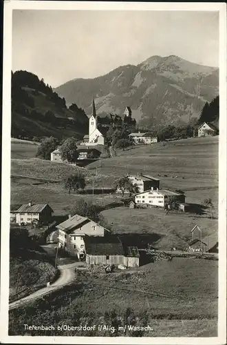 Tiefenbach Oberstdorf Panorama mit Wasach Allgaeuer Alpen Kat. Oberstdorf