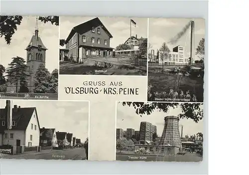 oelsburg Niedersachsen Kirche Bahnhof Ilseder Huette Sinteranlage