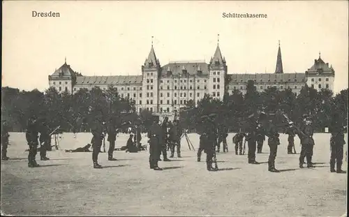 Dresden Schuetzenkaserne Soldaten Feldpost Kat. Dresden