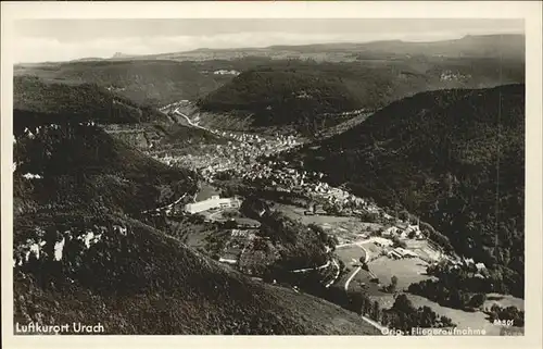 Bad Urach Panorama Fliegeraufnahme Kat. Bad Urach