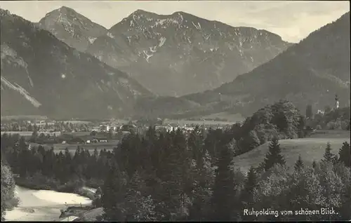 Ruhpolding Panorama vom schoenen Blick Kat. Ruhpolding