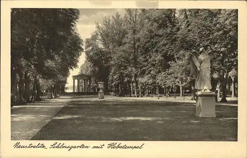 Neustrelitz Schlossgarten mit Hebetempel Kat. Neustrelitz