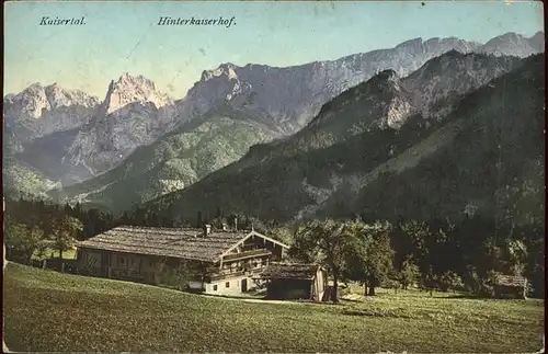 Kaisertal Hinterkaiserhof Kaisergebirge Kat. Kufstein