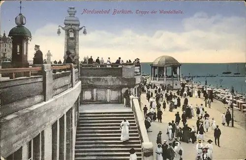 Borkum Nordseebad Treppe der Wandelhalle Strand Pavillon / Borkum /Leer LKR