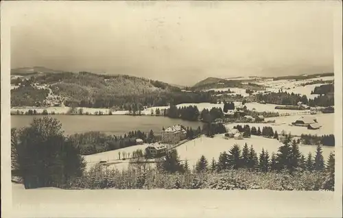 Titisee Neustadt Panorama See im Winter Kat. Titisee Neustadt