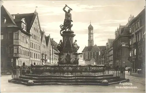 Augsburg Herkulesbrunnen Kirche Kat. Augsburg