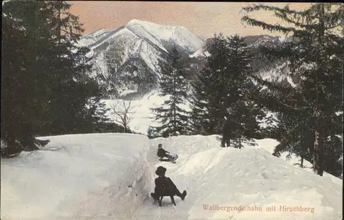 Rottach Egern Wallbergrodelbahn mit Hirschberg Bayer. Voralpen Kat. Rottach Egern