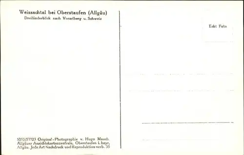 Oberstaufen Weissachtal Dreilaenderblick nach Vorarlberg und Schweiz Kat. Oberstaufen