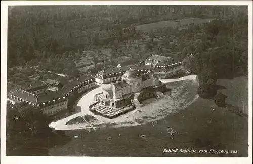 Stuttgart Schloss Solitude Fliegeraufnahme Kat. Stuttgart