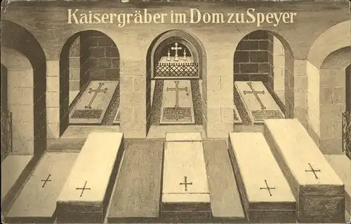 Speyer Rhein Kaisergraeber im Dom zu Speyer