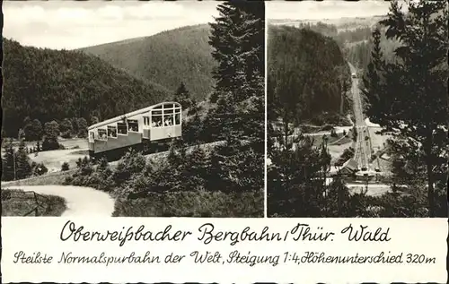 Oberweissbach Oberweissbacher Bergbahn Thueringer Wald Kat. Oberweissbach