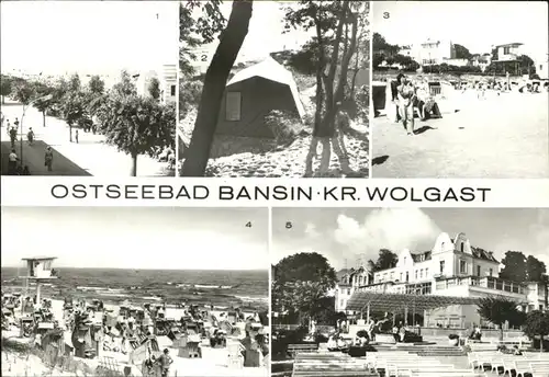 Bansin Ostseebad Strandpromenade Zeltplatz Strand FDGB Erholungsheim Josef Orlopp