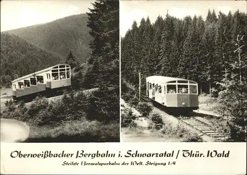 Oberweissbach Bergbahn im Schwarzatal Thueringer Wald Kat. Oberweissbach